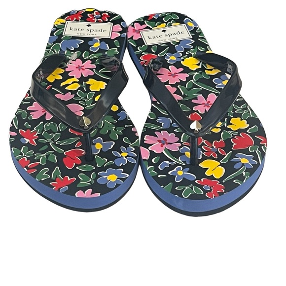 Kate Spade Flora Design Flip Flop Sandals - Picture 2 of 8